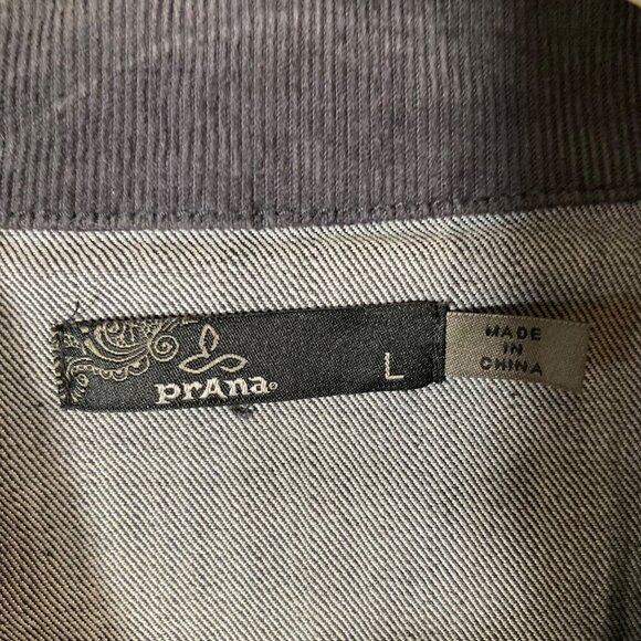 Womens Prana Nadine Jacket Corduroy Denim Stretch Gray Blue L Cotton Polyester S - Picture 9 of 10
